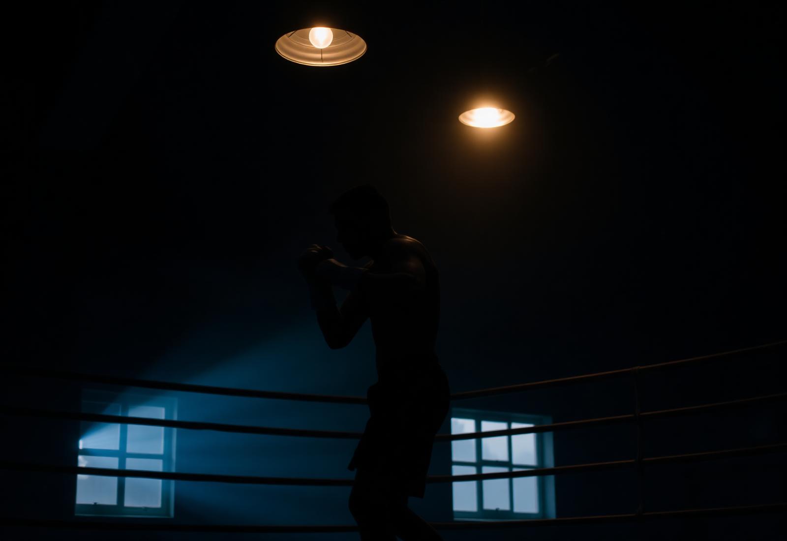 Boxer training during a FAB Boxing programme session